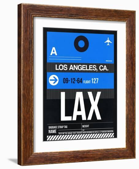 LAX Los Angeles Luggage Tag 3-NaxArt-Framed Art Print