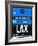 LAX Los Angeles Luggage Tag 3-NaxArt-Framed Art Print