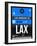 LAX Los Angeles Luggage Tag 3-NaxArt-Framed Art Print