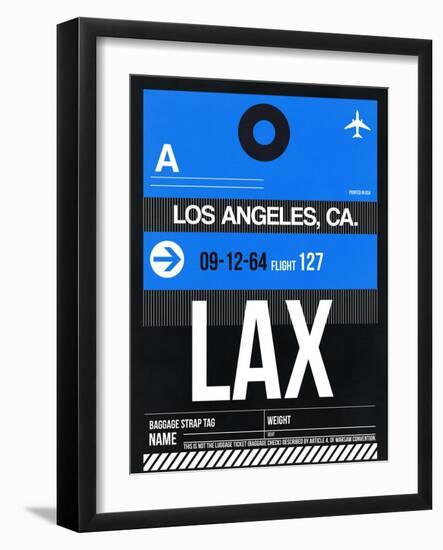 LAX Los Angeles Luggage Tag 3-NaxArt-Framed Art Print