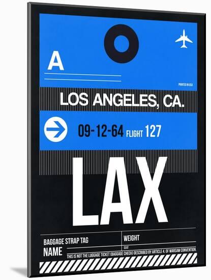 LAX Los Angeles Luggage Tag 3-NaxArt-Mounted Art Print