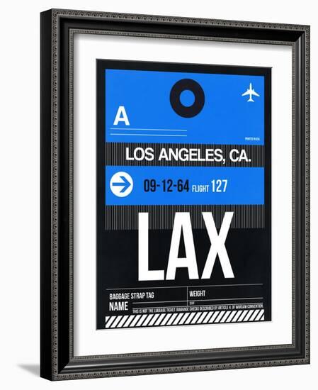 LAX Los Angeles Luggage Tag 3-NaxArt-Framed Art Print