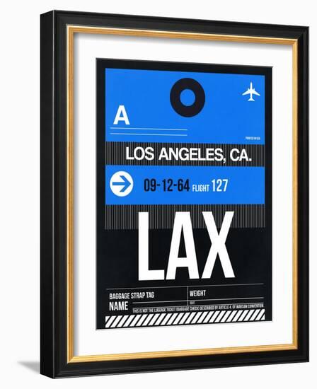 LAX Los Angeles Luggage Tag 3-NaxArt-Framed Art Print