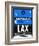 LAX Los Angeles Luggage Tag 3-NaxArt-Framed Art Print