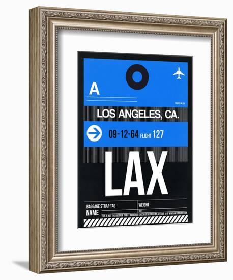 LAX Los Angeles Luggage Tag 3-NaxArt-Framed Art Print