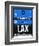 LAX Los Angeles Luggage Tag 3-NaxArt-Framed Art Print