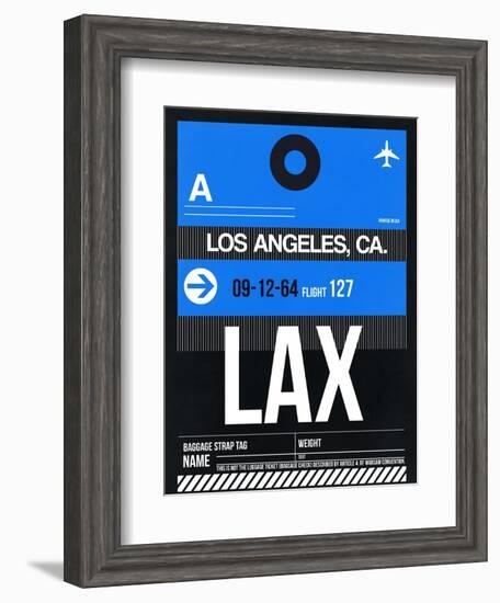 LAX Los Angeles Luggage Tag 3-NaxArt-Framed Art Print