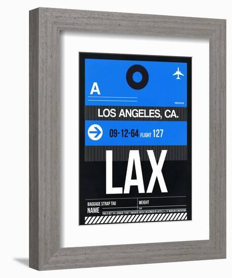 LAX Los Angeles Luggage Tag 3-NaxArt-Framed Art Print