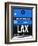 LAX Los Angeles Luggage Tag 3-NaxArt-Framed Art Print