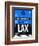 LAX Los Angeles Luggage Tag 3-NaxArt-Framed Art Print