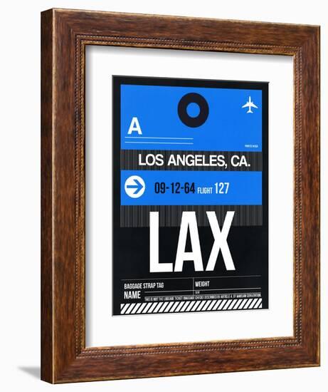 LAX Los Angeles Luggage Tag 3-NaxArt-Framed Art Print