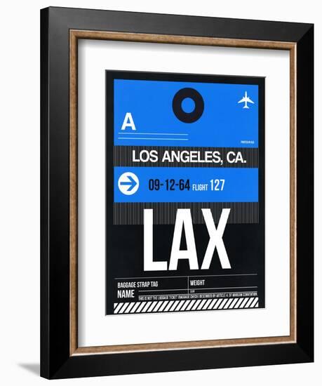 LAX Los Angeles Luggage Tag 3-NaxArt-Framed Art Print