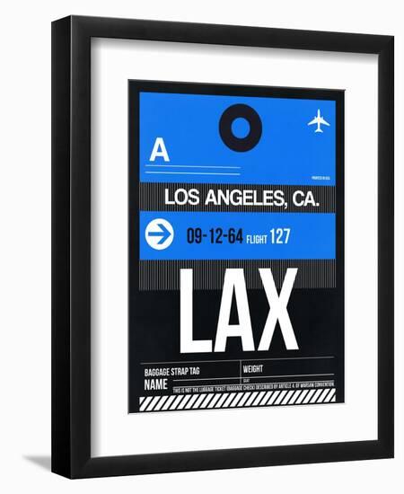 LAX Los Angeles Luggage Tag 3-NaxArt-Framed Art Print