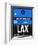 LAX Los Angeles Luggage Tag 3-NaxArt-Framed Art Print