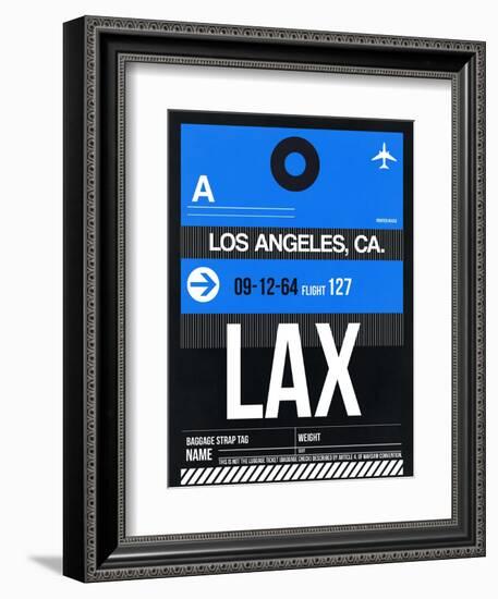 LAX Los Angeles Luggage Tag 3-NaxArt-Framed Art Print