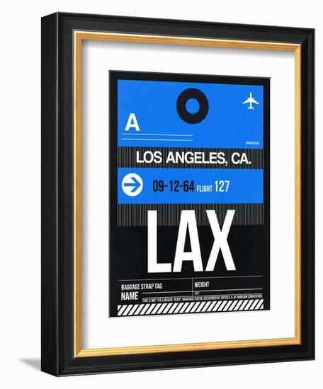 LAX Los Angeles Luggage Tag 3-NaxArt-Framed Art Print