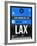 LAX Los Angeles Luggage Tag 3-NaxArt-Framed Art Print