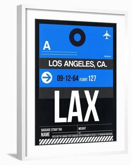 LAX Los Angeles Luggage Tag 3-NaxArt-Framed Art Print