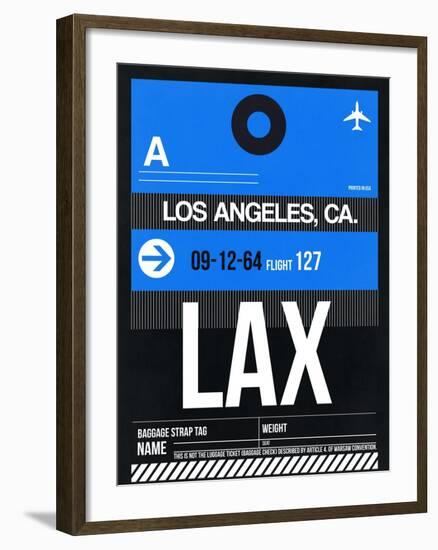 LAX Los Angeles Luggage Tag 3-NaxArt-Framed Art Print