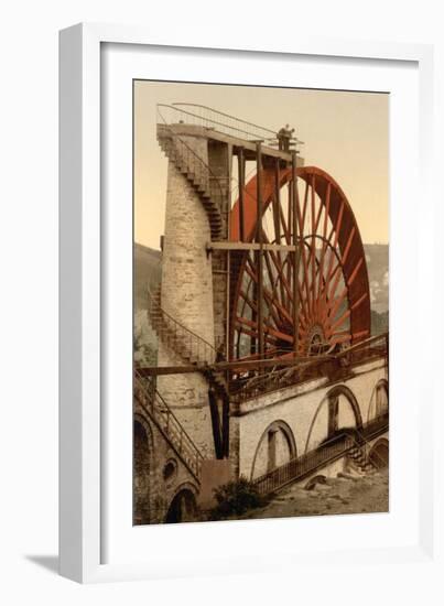 Laxey, the Wheel, Isle of Man, England-null-Framed Art Print