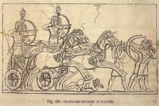 Assyrian Battle Scene with Standard Bearers-Layard's Nineveh-Art Print