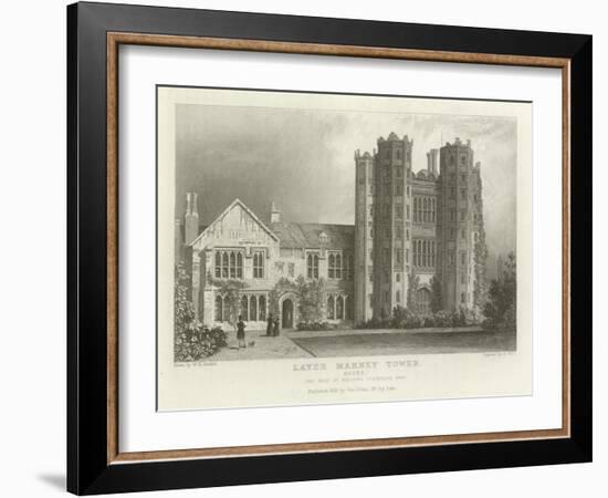 Layer Marney Tower, Essex, the Seat of Mathews Corsellis, Esquire-William Henry Bartlett-Framed Giclee Print