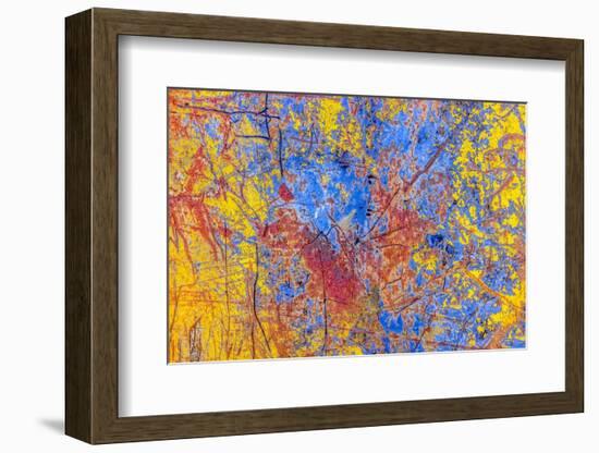 Layers of chipped paint and scratches-Art Wolfe-Framed Photographic Print