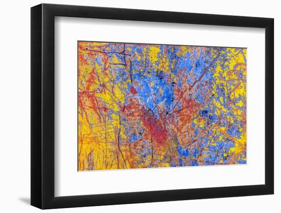 Layers of chipped paint and scratches-Art Wolfe-Framed Photographic Print