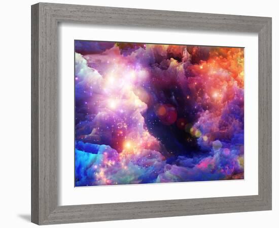 Layers of Fractal Paint-agsandrew-Framed Art Print