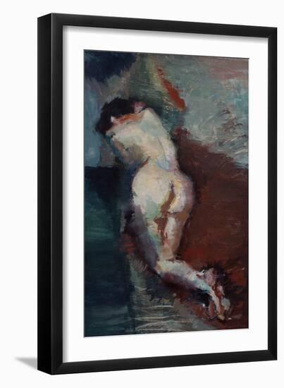 Laying back nude, 1909-Mathilde Dietrichson-Framed Giclee Print