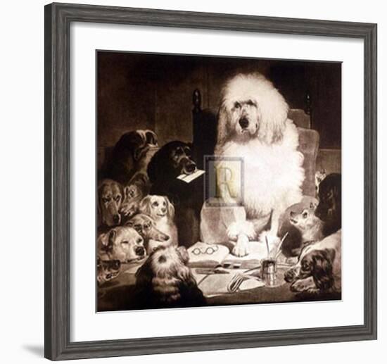 Laying Down the Law-Edwin Henry Landseer-Framed Art Print