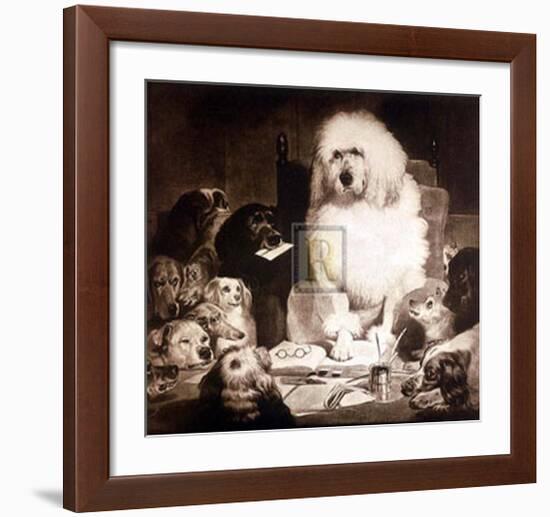 Laying Down the Law-Edwin Henry Landseer-Framed Art Print