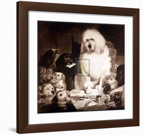 Laying Down the Law-Edwin Henry Landseer-Framed Art Print