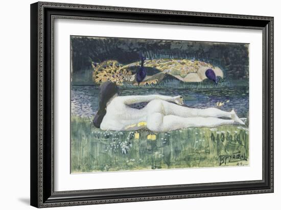 Laying Nude, 1902-Mikhail Alexandrovich Vrubel-Framed Giclee Print