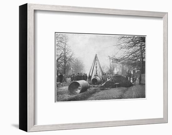 Laying of a big water main by the Southwark and Vauxhall Water Company, London, c1902-Unknown-Framed Photographic Print