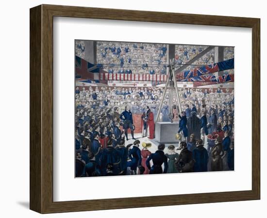 Laying of the Foundation Stone of New London Bridge on 15 June 1825-null-Framed Giclee Print