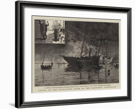 Laying of the Foundation Stone of the Eddystone Lighthouse-William Lionel Wyllie-Framed Giclee Print
