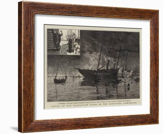 Laying of the Foundation Stone of the Eddystone Lighthouse-William Lionel Wyllie-Framed Giclee Print