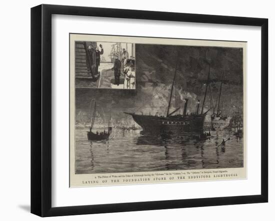 Laying of the Foundation Stone of the Eddystone Lighthouse-William Lionel Wyllie-Framed Giclee Print