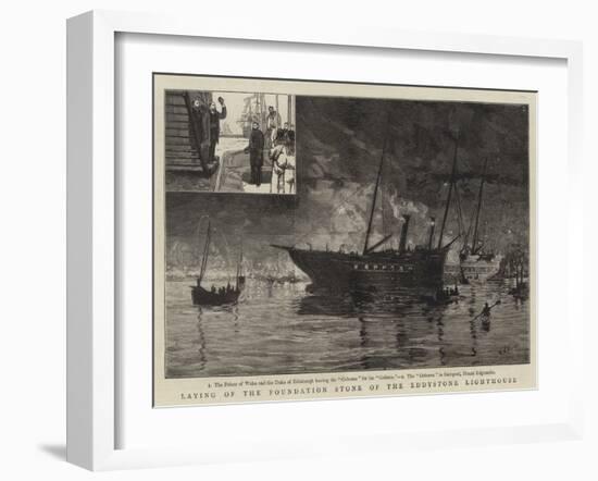 Laying of the Foundation Stone of the Eddystone Lighthouse-William Lionel Wyllie-Framed Giclee Print