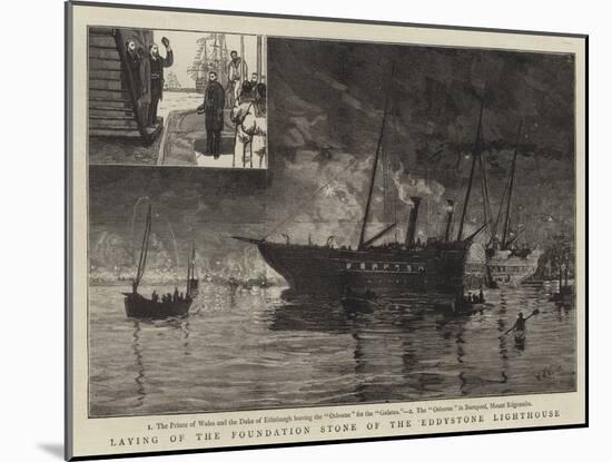 Laying of the Foundation Stone of the Eddystone Lighthouse-William Lionel Wyllie-Mounted Giclee Print