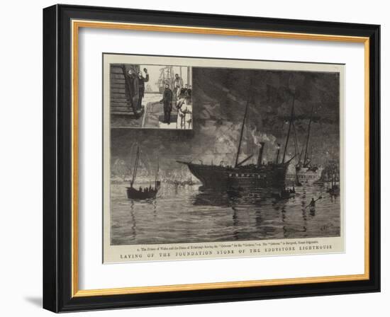 Laying of the Foundation Stone of the Eddystone Lighthouse-William Lionel Wyllie-Framed Giclee Print
