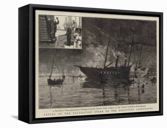 Laying of the Foundation Stone of the Eddystone Lighthouse-William Lionel Wyllie-Framed Premier Image Canvas