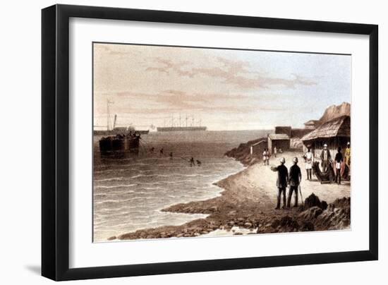 Laying of the Telegraph Cable across the Indian Ocean Between Bombay and Aden, 1870-null-Framed Giclee Print