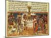 Laying Siege on a Fortress, Miniature from the Facts of the Romans, Italy 14th Century-null-Mounted Giclee Print