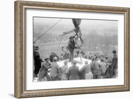 Laying the Cornerstone For the Lincoln Memorial-null-Framed Art Print