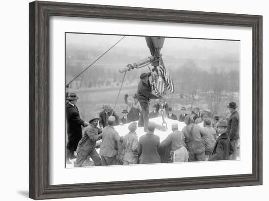 Laying the Cornerstone For the Lincoln Memorial-null-Framed Art Print