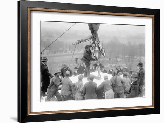 Laying the Cornerstone For the Lincoln Memorial-null-Framed Art Print