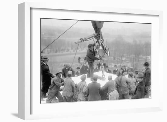 Laying the Cornerstone For the Lincoln Memorial-null-Framed Art Print