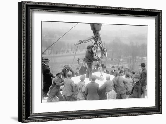 Laying the Cornerstone For the Lincoln Memorial-null-Framed Art Print